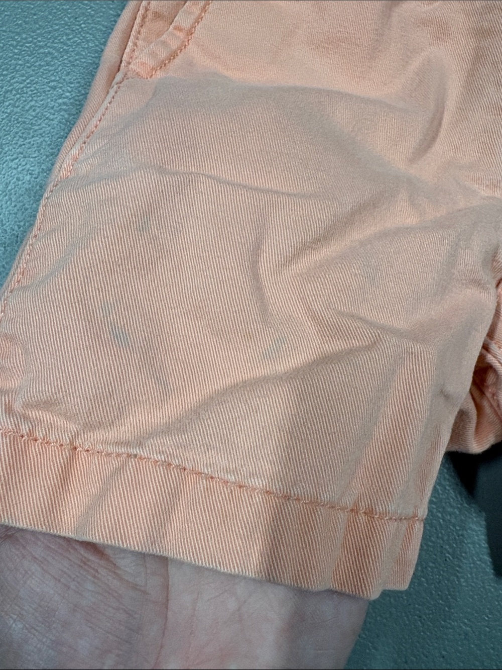 The Children's Place Blue Stripe Button-Up Shirt with Coral Shorts - Picture 5 of 6
